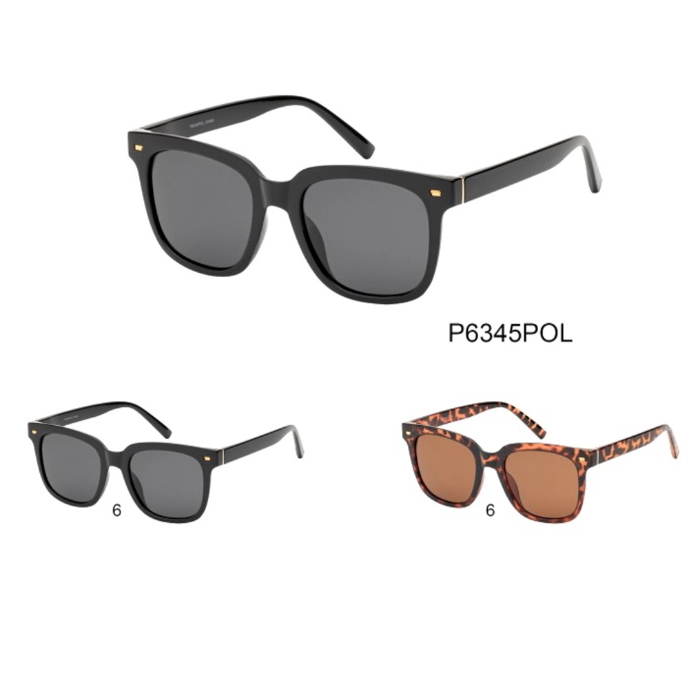Sunglasses Women's Black Oversized Polarized Square Shades NEW